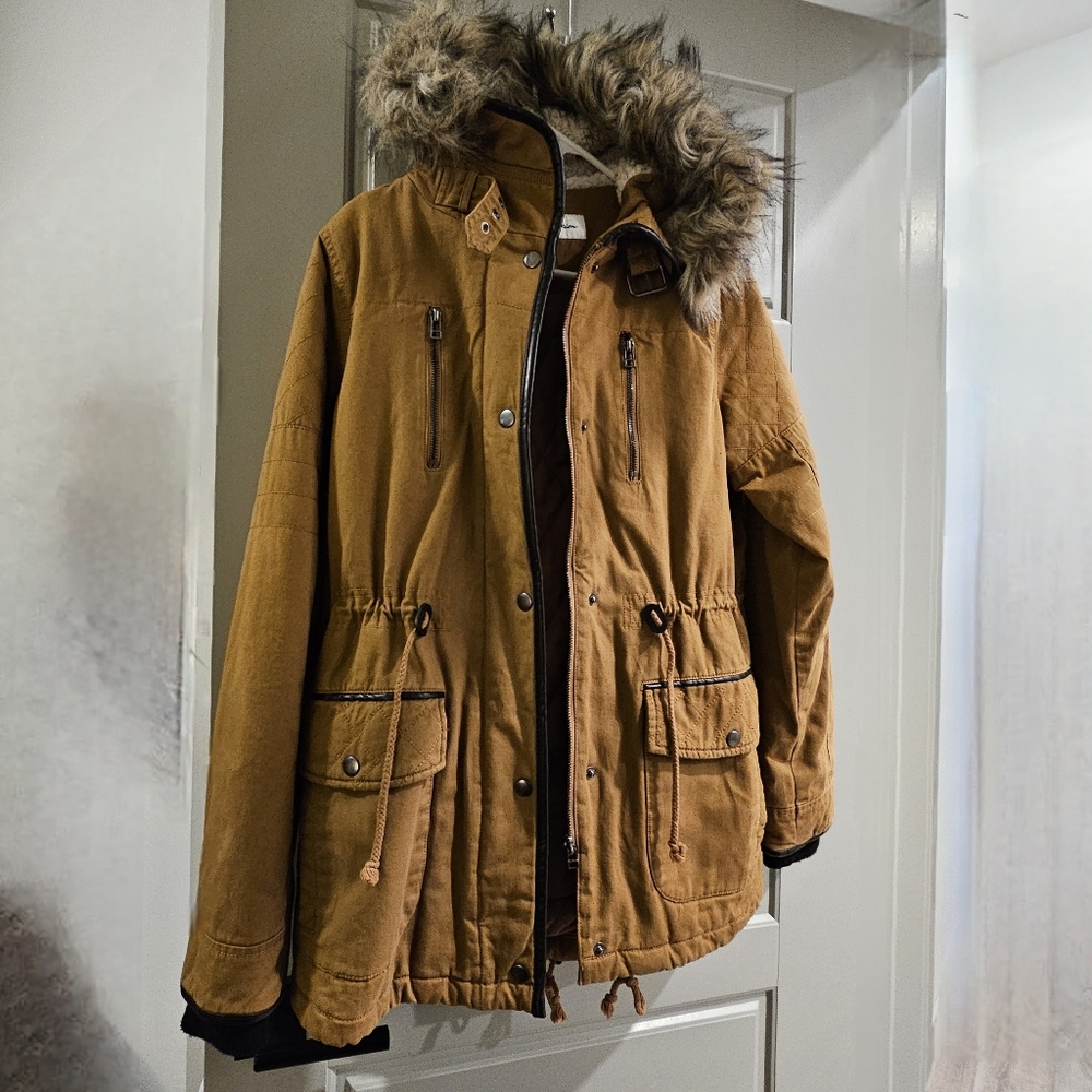 Sebby Jacket with Faux Fur Hood